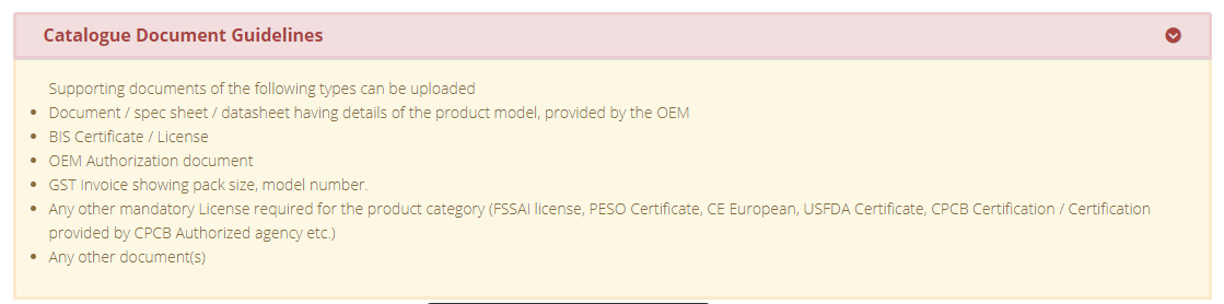 Catalogue Guidelines